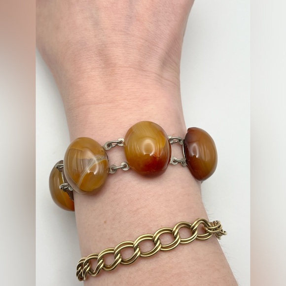 Vintage Carnelian Agate Bracelet - Picture 13 of 16